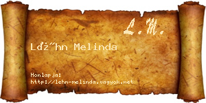 Léhn Melinda névjegykártya